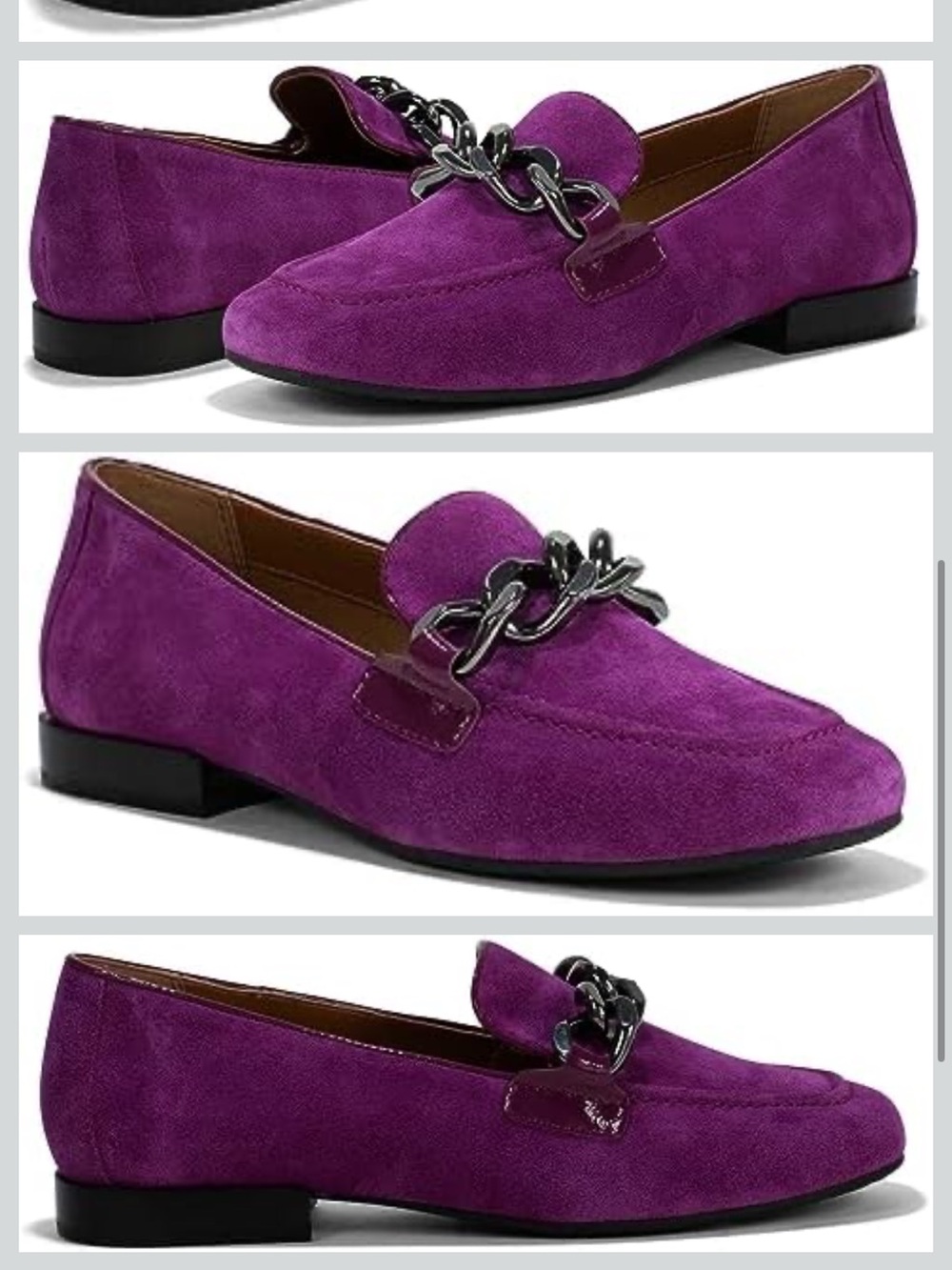 Women’s size 6.5 Donald Pliner Bethany slip on suede loafers purple - Picture 2 of 10